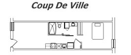 Floor plan for studio, 1 bath, 472 sqft